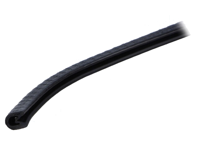 Randbescherming; PVC; L: 10m; zwart; H: 9,5mm; W: 6,5mm; -40÷90°C Randbescherming; PVC; L: 10m; zwart; H: 9,5mm; W: 6,5mm; -40÷90°C